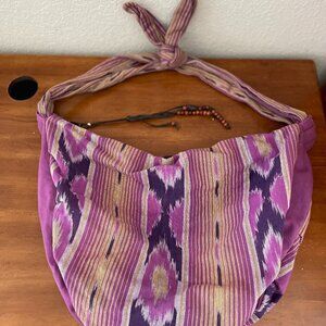 American Eagle Outfitters Womens Purple Ikat Knotted Straps Hobo Bags One Size